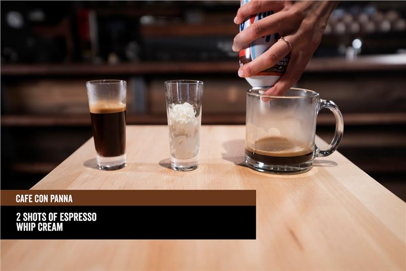 Cách pha chế Espresso Con Panna 