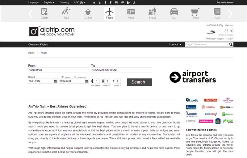 AloTrip Flight officially launched