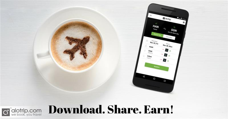 Chia sẻ app, giảm giá bay tới 500K chỉ tại AloTrip!