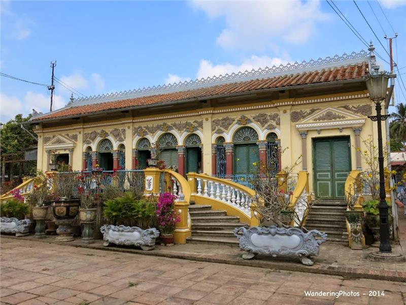 French Colonial-style house in Binh Thuy Village, Can Tho