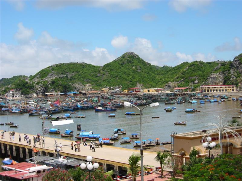 Gia Luan harbour in Cat Ba