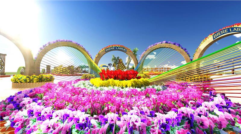 Model of Scenery 4 - Rainbow in Bloom