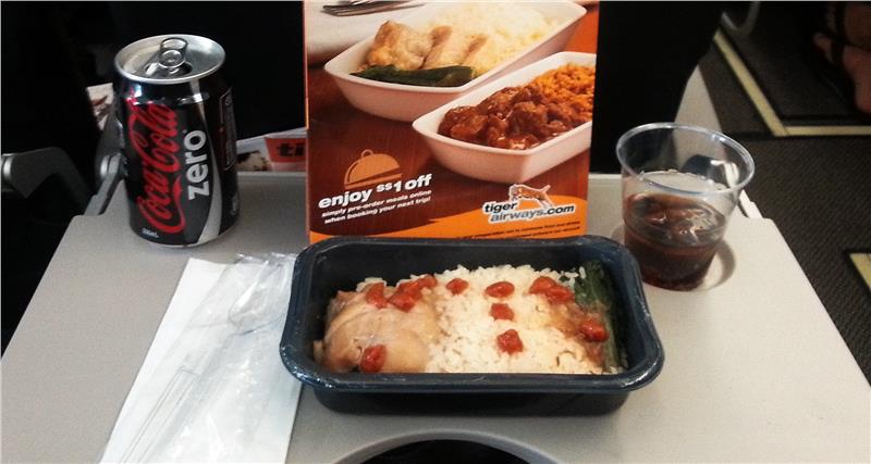 Tigerair meal on flight