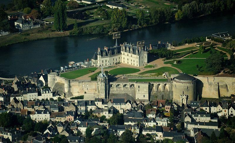 Amboise castle aerial view Loire Valley