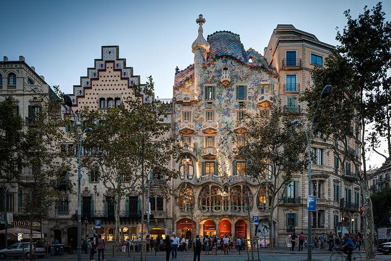 Casa Batllo Overview, Barcelona, Spain