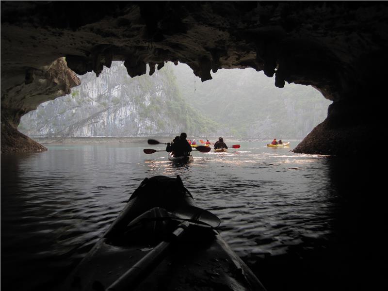 Kayak through Luon Cave - Halong Bay