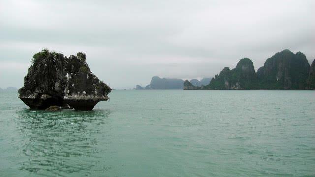 Trong Mai Islet in immense Halong Bay
