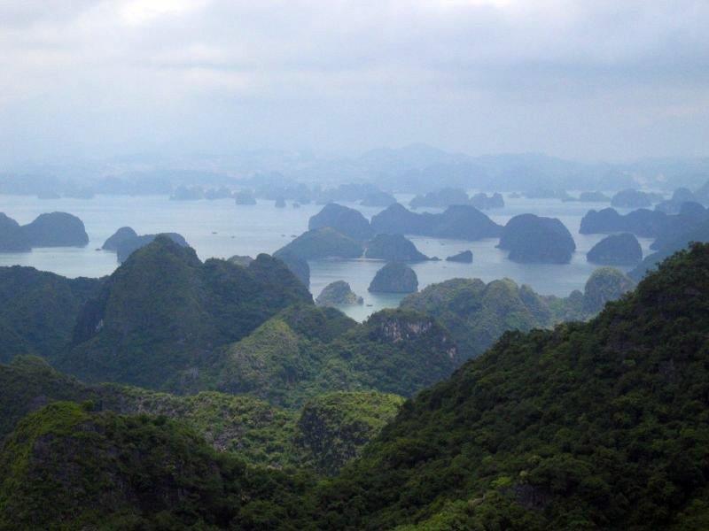 View of Halong Bay from Cat Ba National Park