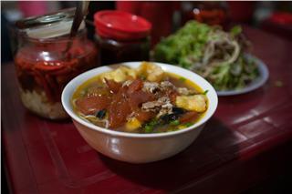 Cultural feature in Hanoi rice noodles