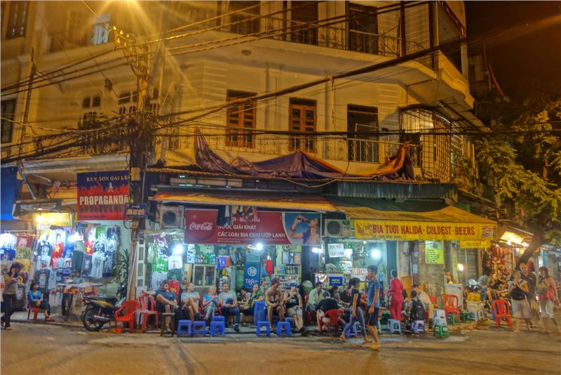 Beer corner in Hanoi Old Quarter