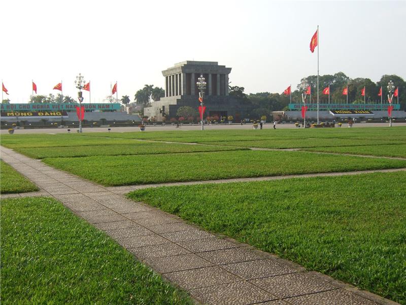 Ba Dinh Square in front of Ho Chi Minh Mausoleum