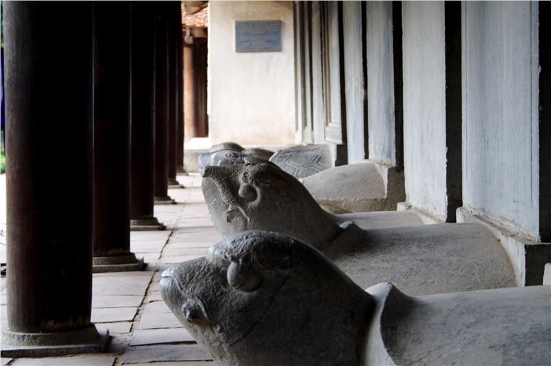 Stone turtles in Temple of Literature