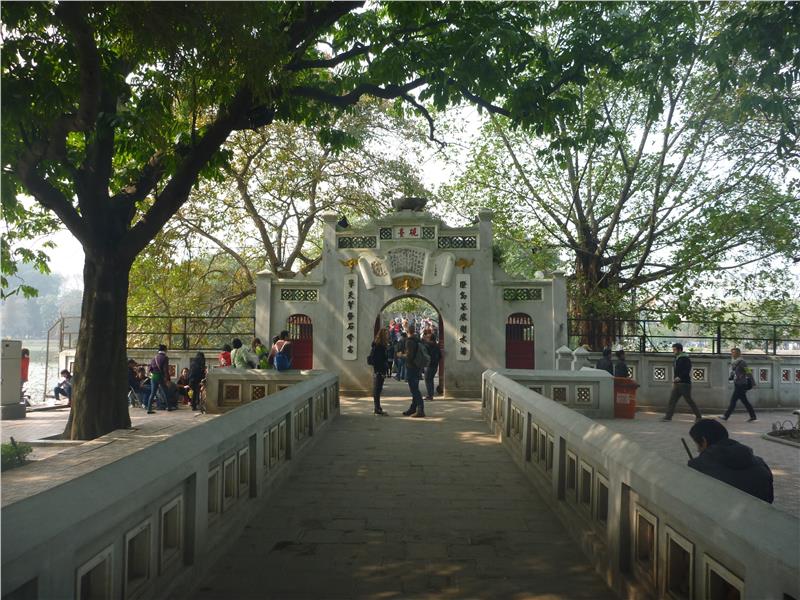 Entrance to Ngoc Son Temple