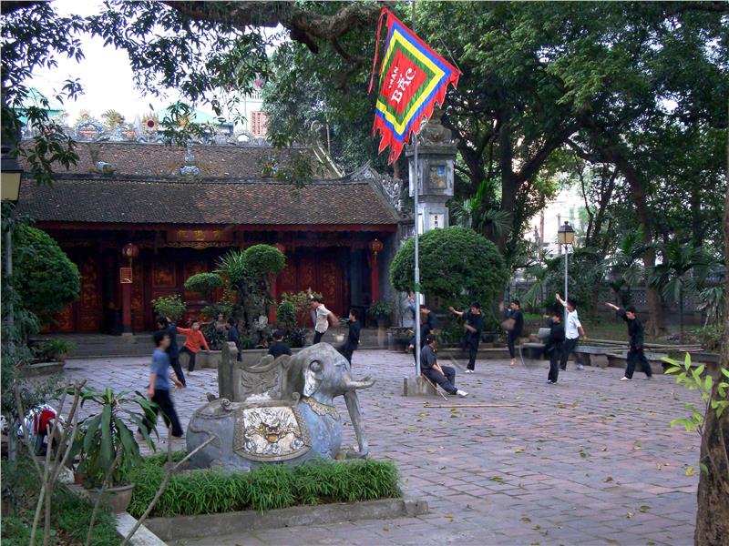 Kung Fu Practice at Quan Thanh Temple