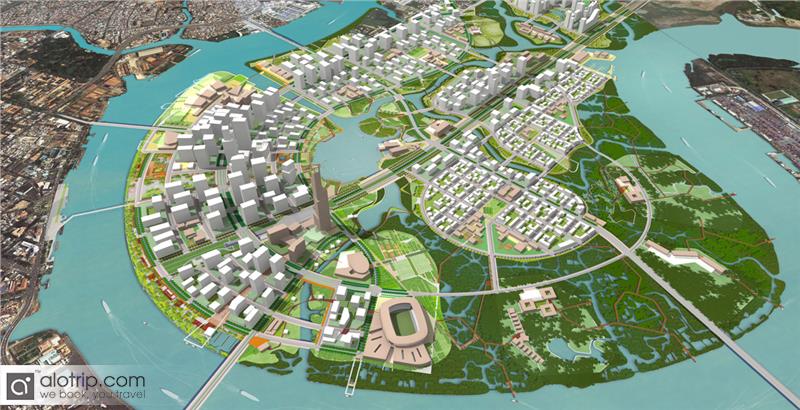 Thu Thiem new urban area of Ho Chi Minh City in future