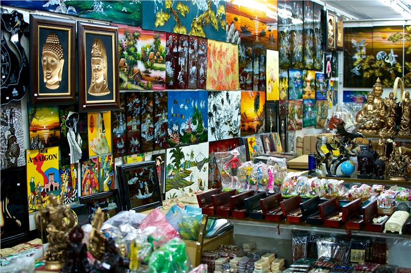 Art work area in Ben Thanh Market