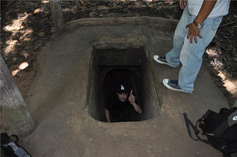 Tunnel exit in Cu Chi Tunnels