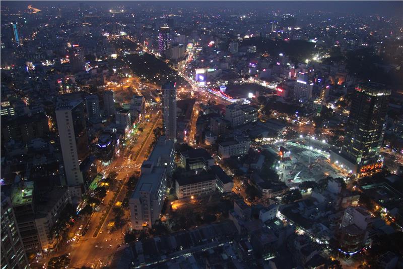 Ho Chi Minh City viewed from Saigon Skydeck