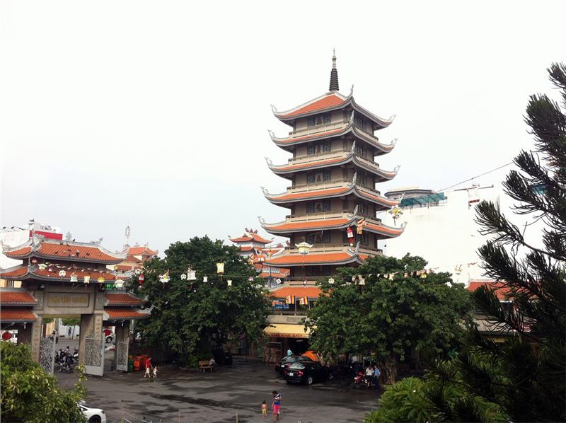 Panoramic view of Vinh Nghiem Pagoda