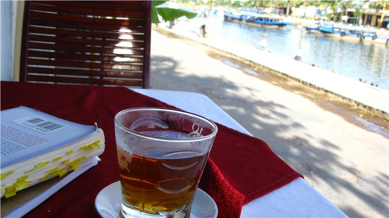Tasting tea and view of Hoi An