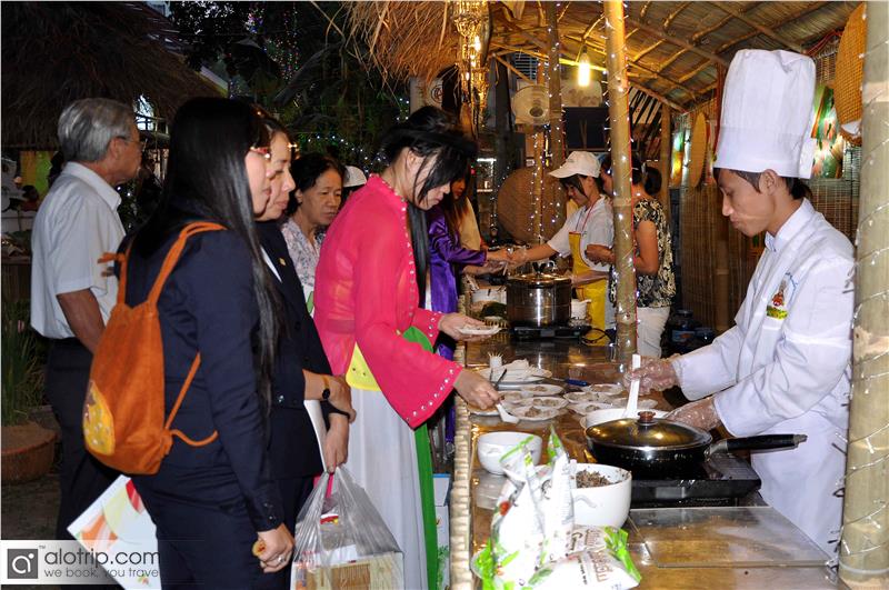Tourists in Hue International Food Festival