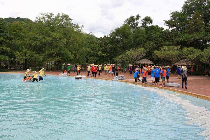 Tourists at Alba Thanh Tan Hot Springs