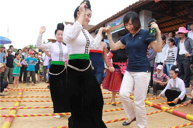 Thai ethnic people in a festival