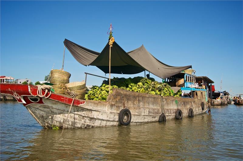 Products on Chau Doc Floating Market