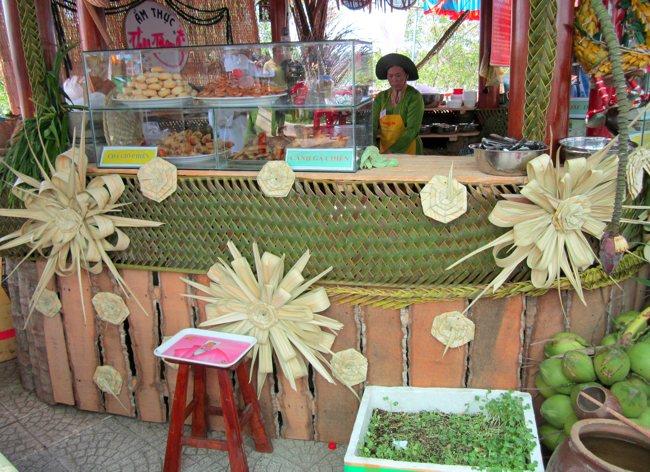 A stall of coconut food