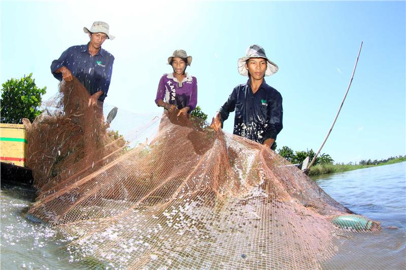 Fishing in Mekong Delta