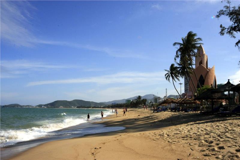 A scenery of Nha Trang beach