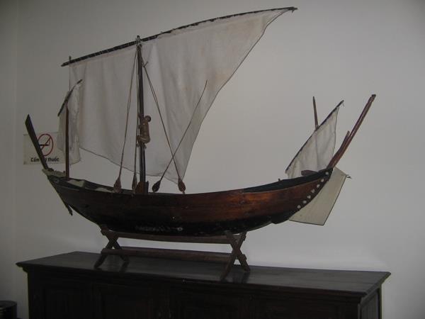 Boat model at Alexandre Yersin Museum