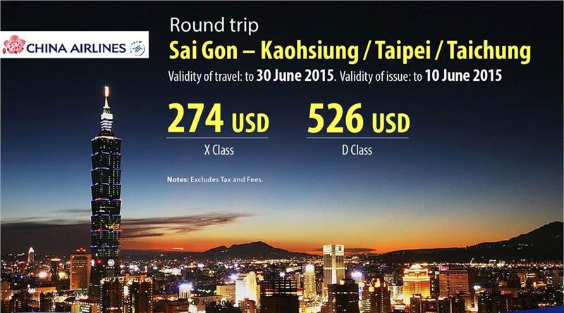China Airlines ticket promotion