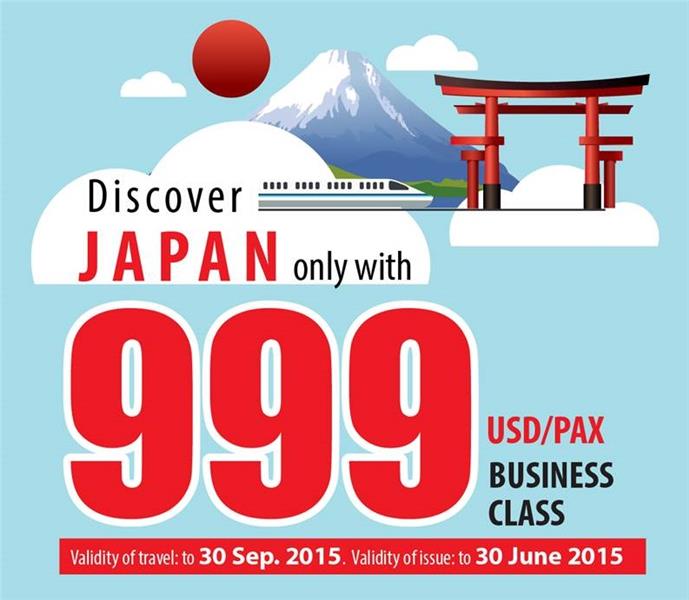 Japan Airlines ticket promotion on Business class