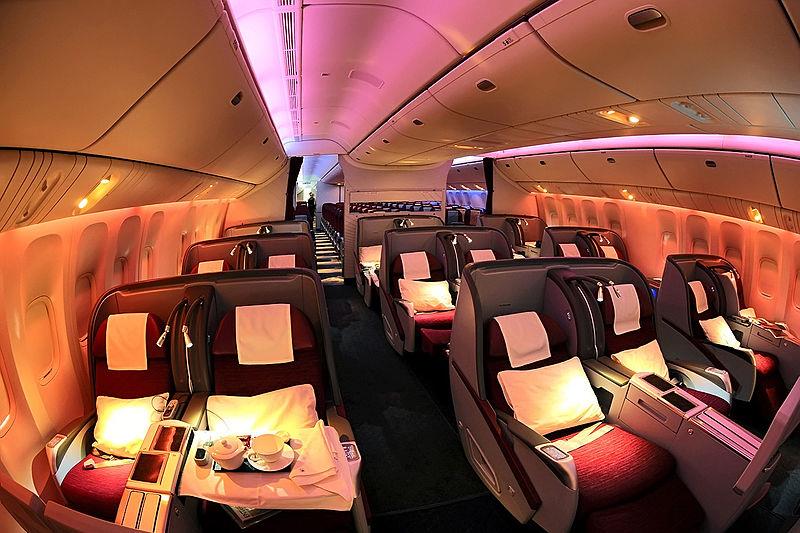 Qatar Airways Business Class cabin