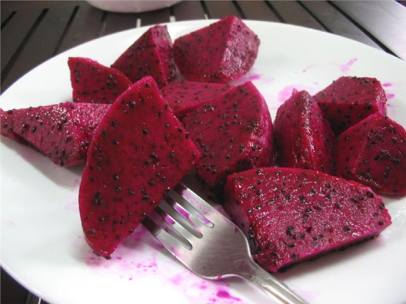 Red dragon fruits in Phan Thiet