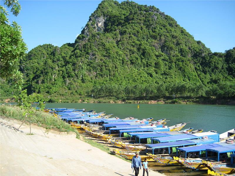 Boats for tourists in Phong Nha-Ke Bang