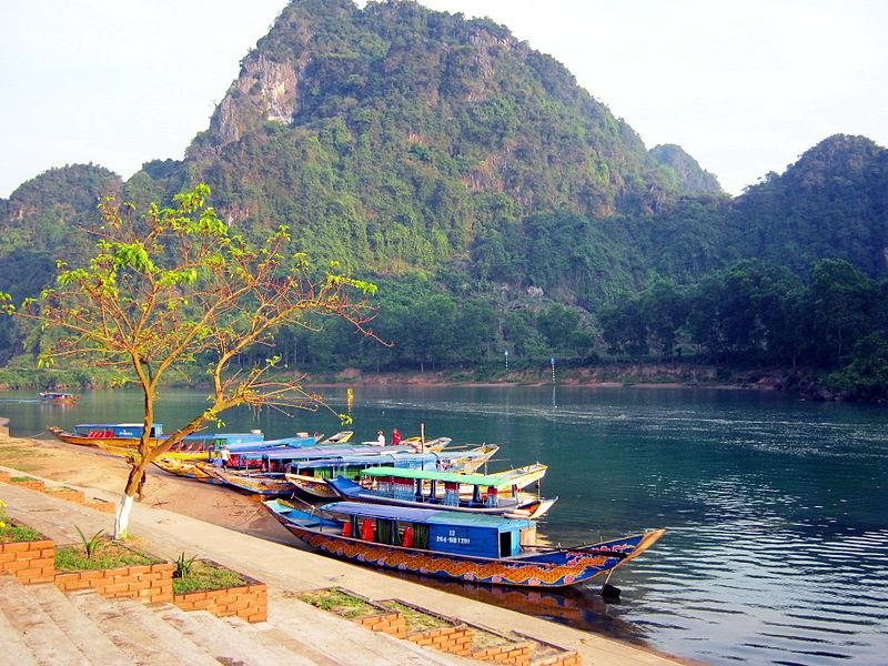 A stretch of Son River near Phong Nha Cave