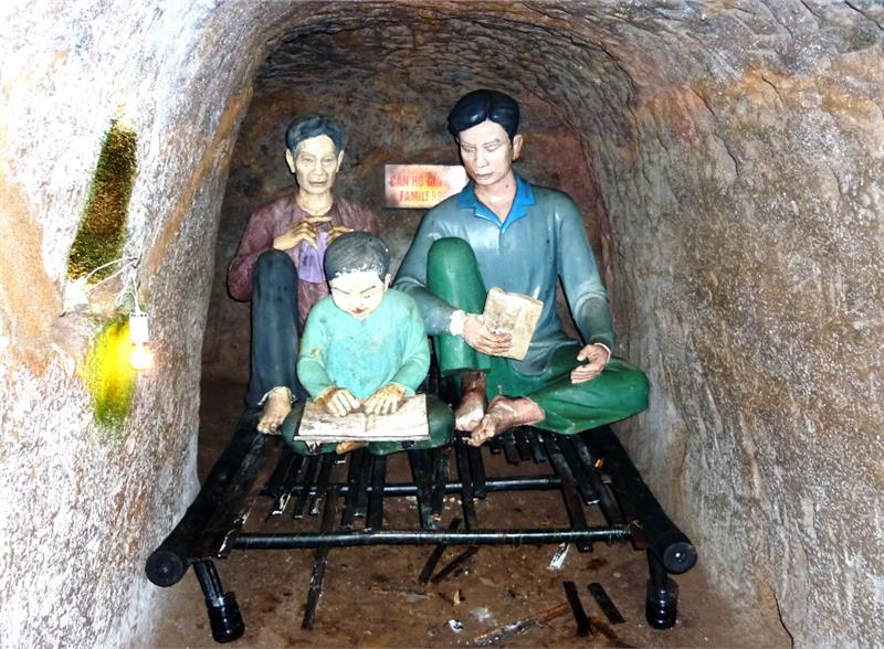 Family room in Vinh Moc tunnels