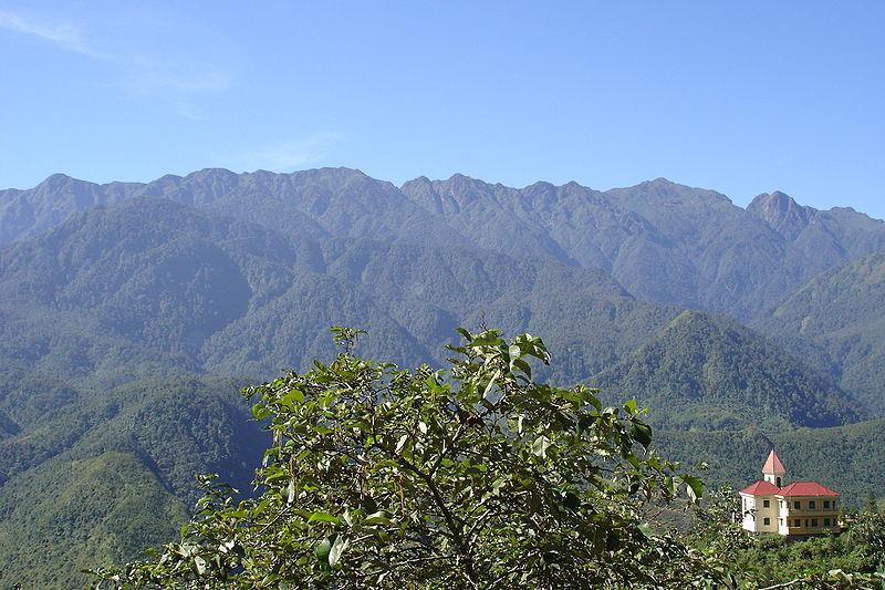 Hoang Lien Son Mountains seen from Sapa