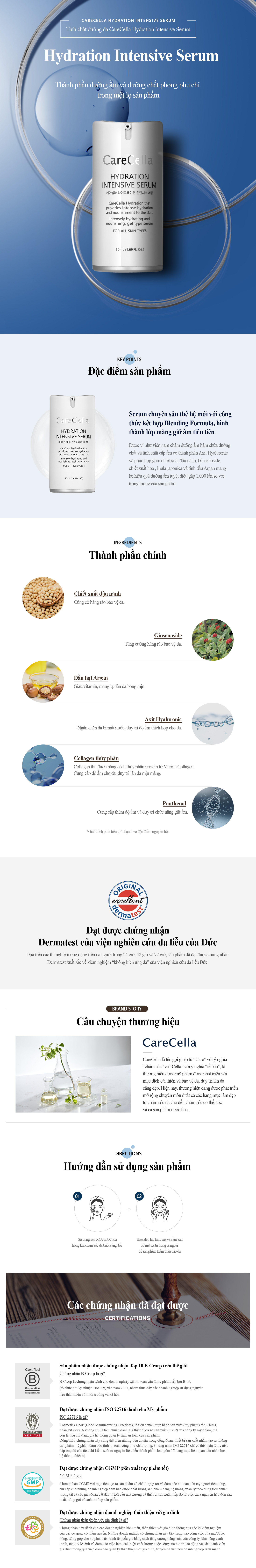 Tinh chất dưỡng da CareCella Hydration Intensive Serum