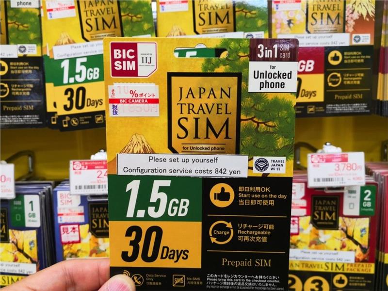 Japan Travel SIM 4G - 7 days - 1GB/day - SB03