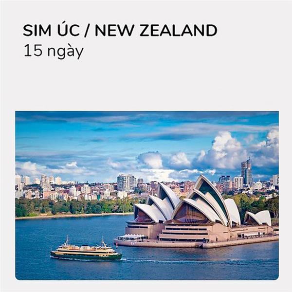 Sim du lịch Úc - Newzealand - 15 ngày - 6GB - 4G - Nghe gọi - SA13