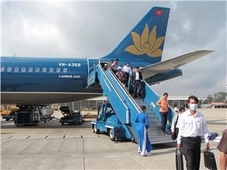 First Vietnam Airlines flight at new Noi Bai T2 Terminal