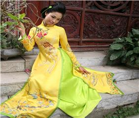 Predestined love tie with Ao Dai - Vietnamese long dress