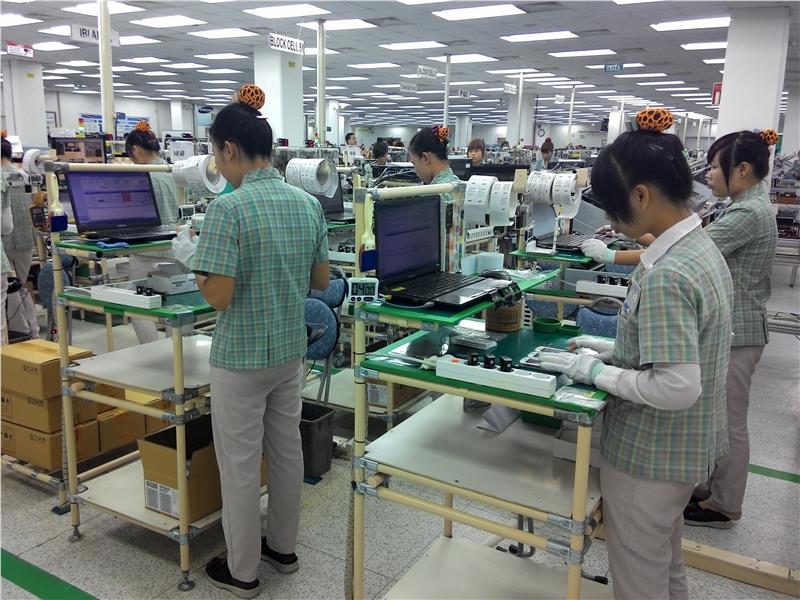 Inside a factory of Samsung in Vietnam
