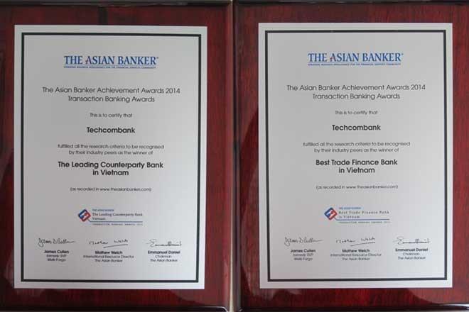 Techcombank Vietnam received 2 awards from Asian Banker