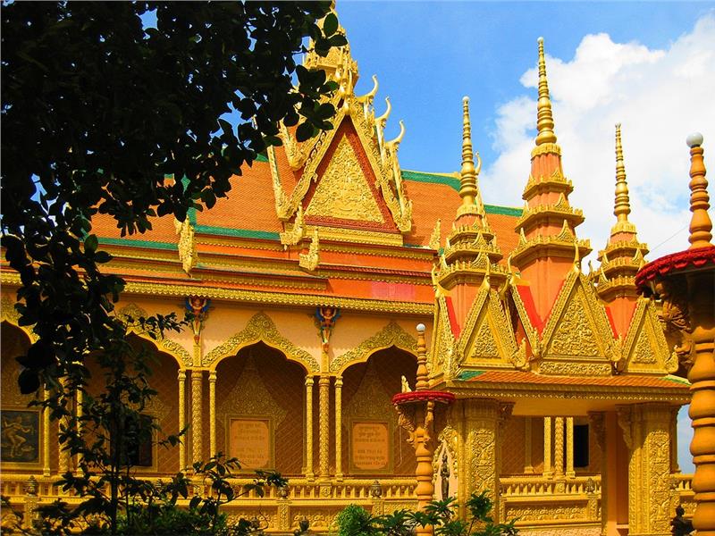 Vam Rai pagod of Khmer in Tra Vinh