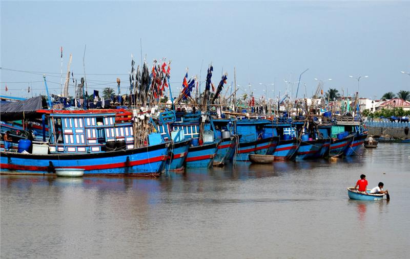 Fishing boats in Central Vietnam