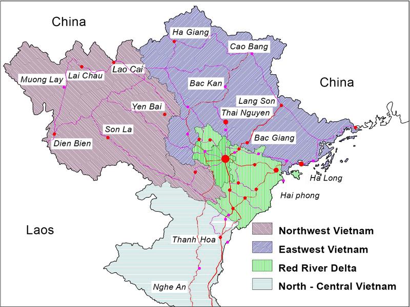 Northern Vietnam weather by regional patterns